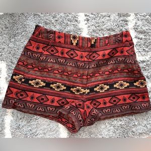 BCBGeneration Women/Girls Tribal Aztec Print Cute Summer Shorts